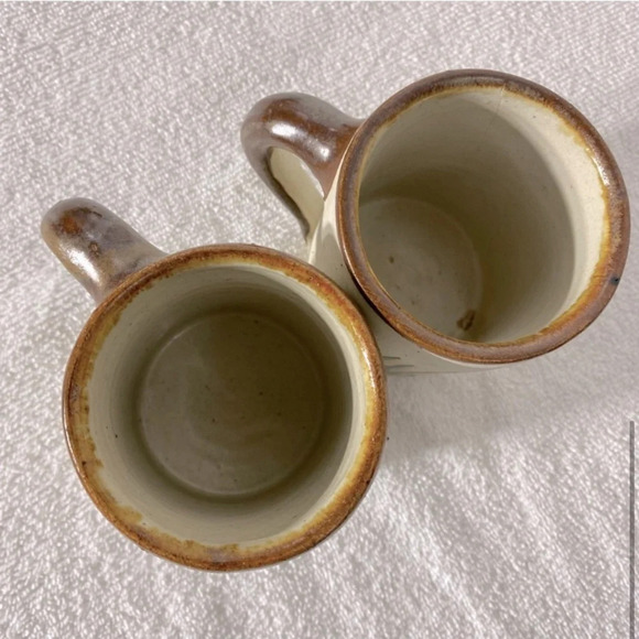 Vintage Mexico Handmade Ceramic Stoneware Mugs x2 - Picture 7 of 10